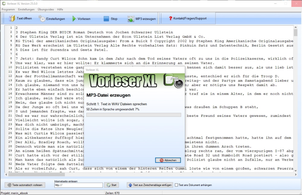 Vorleseprogramm
